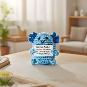Poupée artisanale en forme de <span class=keywords><strong>salamandre</strong></span> bleue, projet de crochet facile, jouets à coudre et à tisser pour la décoration de la maison - Product Image 4