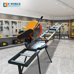 Scie à découper automatique Eworld pour fenêtres en aluminium/PVC/UPVC, machine de traitement de cadres à tête simple pour coupes d'angle, 220V/380V 1.5Kw - Product Image 1