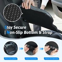 Coussin de siège de voiture respirant en maille 4D, oreiller orthopédique en mousse à mémoire de forme, augmente la hauteur, améliore la vision, double usage pour les conducteurs de petite taille