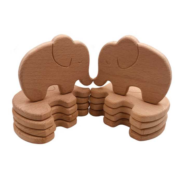 Прорезыватель из Букового дерева в форме слона YDS
