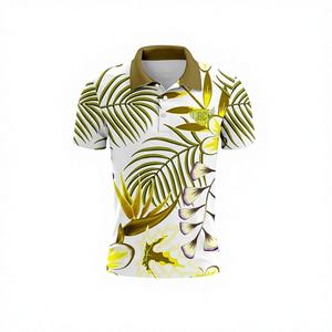 เสื้อโปโลลายดอกไม้สำหรับผู้ชายดีไซน์สลิมฟิตพร้อมพิมพ์ลายวินเทจแห้งเร็วระบายอากาศได้ดีทำจากผ้าเจอร์ซี่ขนาดใหญ่พิเศษ - Product Image 1