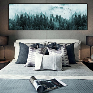 <span class=keywords><strong>Lac</strong></span> forêt pierre <span class=keywords><strong>montagne</strong></span> paysage Nature paysage <span class=keywords><strong>image</strong></span> nordique maison art mural décoration toile paysage impression affiche - Product Image 2
