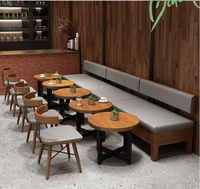 Tables et chaises de restaurant en bois Restaurant de style occidental Cafétéria Bar Restaurant Meubles Café Meubles