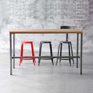 <span class=keywords><strong>Table</strong></span> longue de style industriel moderne <span class=keywords><strong>en</strong></span> <span class=keywords><strong>bois</strong></span> pour hôtel et cuisine Tables de restaurant rapide <span class=keywords><strong>Table</strong></span> de <span class=keywords><strong>bar</strong></span> et tabourets avec hauteur - Product Image 3