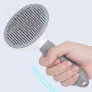 Brosse lissante autonettoyante en acier inoxydable pour chiens et chats avec <span class=keywords><strong>peigne</strong></span> de démêlage en une seule étape pour le toilettage et le massage des animaux de compagnie - Product Image 5