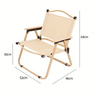 Chaise pliante portable en alliage d'aluminium de conception moderne pour le camping en plein air, en tissu Oxford, de forme carrée, pour la pêche, les loisirs, Kermit - Product Image 2