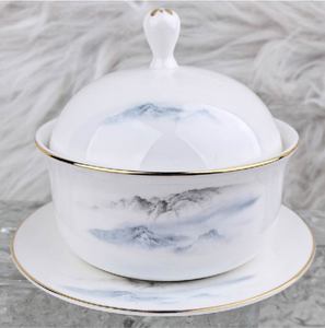 Service de table en porcelaine céladon Longquan chinoise, vaisselle en céramique à glaçure verte orientale - Product Image 1