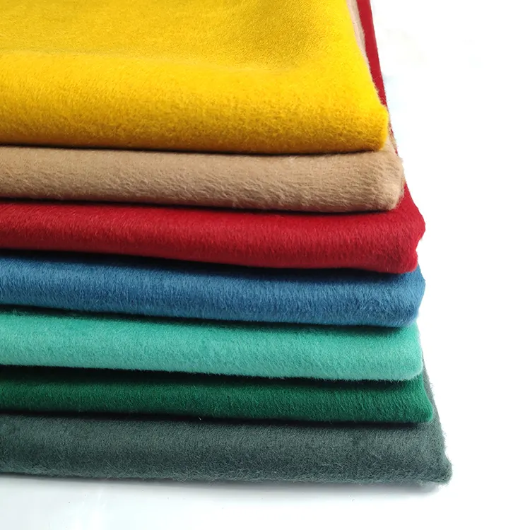 Wholesale recycled 30 wool 70 polyester double sided smooth wool fabric for coats