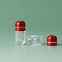 Flacons à pilules vides en aluminium, emballages de capsules en plastique, capsules personnalisées, mini-flacons hexagonaux pour capsules individuelles