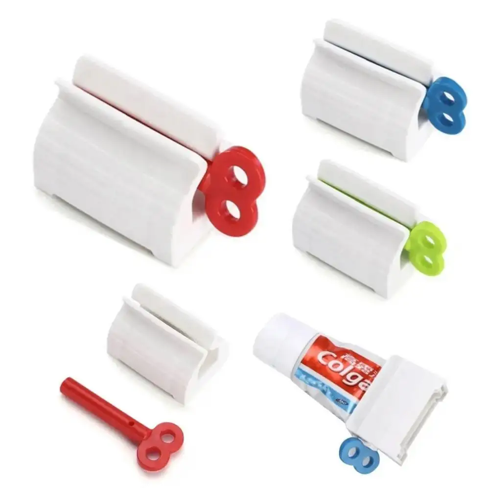 Exprimidor de pasta de dientes con tubo rodante, soporte para asiento de pasta de dientes, dispensador giratorio para Baño