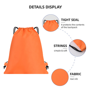 Sac à cordon personnalisé avec logo, fabricant chinois, sacs à cordon promotionnels pour Halloween, sacs à cordon de sport - Product Image 2