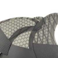 Ailerons de surf en fibre de carbone gris double languette en gros, ailerons de surf G5 Tri-set