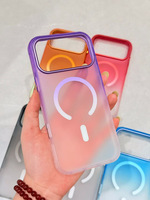 Coque magnétique dégradée mate antichoc avec cadre métallique pour iPhone 18 Pro, compatible également avec iPhone 17, 16, 15, 14, 13