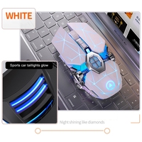Souris de jeu sans fil YINDIAO A7 2.4GHz 1600DPI 3-modes réglables 7-keys Rechargeable RGB Light Wireless Silent Gaming Mous