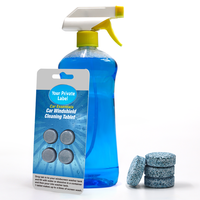 Concentré Comprimés effervescents détergent, tablette de lave-glace Comprimés de nettoyage pour vitres de voiture Pack de 6 blister