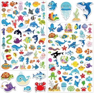 Trẻ em dán đại dương, 1480 dán chống thấm nước dán động vật biển, dán cá động vật biển trẻ em nhỏ bên Đại dương gi - Product Image 1