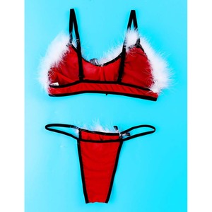 Soutien-gorge pour femmes, <span class=keywords><strong>lingerie</strong></span> teddy, string à jupe, <span class=keywords><strong>lingerie</strong></span> sexy de <span class=keywords><strong>Noël</strong></span>, costume de Père <span class=keywords><strong>Noël</strong></span> SRCO-009 - Product Image 6