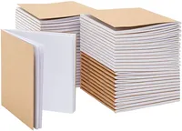 Cahier d'exercices d'étudiant A5/A6 personnalisé en gros Boîte de papier d'impression scolaire doublée pour reliure à coudre kraft marron promotionnel OEM