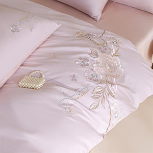 Nouvel ensemble <span class=keywords><strong>de</strong></span> literie brodé en coton à fibres longues 2026, comprenant draps, taies d'oreiller et housses <span class=keywords><strong>de</strong></span> couette - Product Image 6