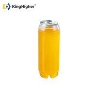 Boîtes en PET personnalisées avec logo pour boissons, boîtes en plastique transparentes vides pour sodas avec couvercles, bouteilles jetables faciles à ouvrir, 500 ml