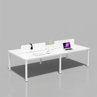 Personnel bureau employé blanc 2/4/6 personne combinaison ordinateur bureau carte bureau bureau et chaise bureau poste de travail