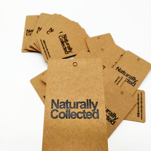 Etiquetas de ropa de impresión reciclada de lujo, nuevo diseño personalizado, papel troquelado, Swing - Product Image 3