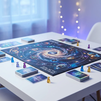 Jeu de société Galaxy personnalisé, jeu de cartes stratégique avec pions de jeu, boîte en papier recyclable