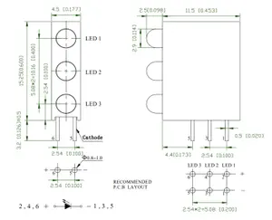 Ekinglux A1394B série support d'espacement en plastique de couleur rouge led