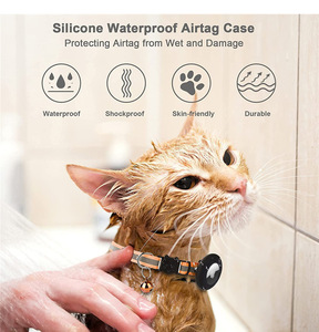 Collier pour animaux de compagnie avec support AIRTAG, collier en nylon réfléchissant pour chats et chiens, anti-perte, support en silicone pour Apple AirTag - Product Image 6