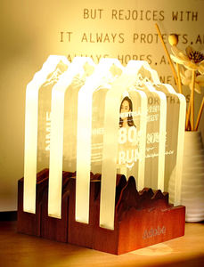 Trofeo <span class=keywords><strong>de</strong></span> Cristal Óptico K9 Grabado con Láser 3D Personalizado al por Mayor, Base <span class=keywords><strong>de</strong></span> Madera con LED, Bloque con Logotipo, Regalo <span class=keywords><strong>de</strong></span> Recuerdo - Product Image 4