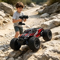 WGNRC PZWD011 Voiture de course sportive RC 1/16 avec moteur à balais, vitesse élevée 45 km/h, véhicule RC tout-terrain télécommandé 2.4G