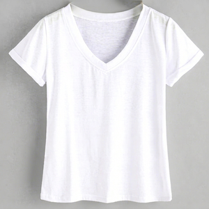 T-shirt col V en jersey respirant pour hommes grandes tailles, personnalisable OEM, imprimé, vente en gros - Product Image 1