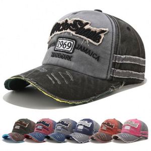 Casquettes de baseball unisexe pour adultes, non structurées, à profil bas, effet vieilli, en tissu courant, à 6 panneaux, avec motif de lettres brodées en 3D, vente en gros - Product Image 1