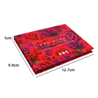 Boîte d'emballage pour palette de fards à paupières rouges, personnalisation sur mesure, motif rose, impression UV, emballage cosmétique, échantillons en petites séries