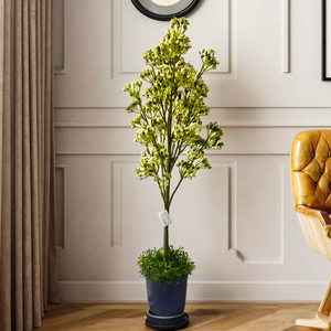 <span class=keywords><strong>Grand</strong></span> <span class=keywords><strong>olivier</strong></span> artificiel décoratif de jardin d'intérieur Plante d'intérieur décorative en plastique en <span class=keywords><strong>pot</strong></span> - Product Image 1