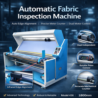 Machine automatique d'inspection et de rembobinage de tissus pour les usines textiles tricotées et tissées