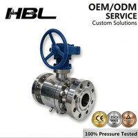 Válvula de Bola con Trunnion API 6D de 3 Pulgadas, 900LB, ASTM A182 F321, Acero Inoxidable, Alta Presión, con Brida y Operador de Engranajes, OEM