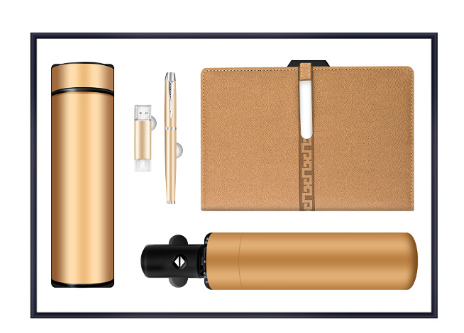 15 libro, pluma, botella, paraguas, USB