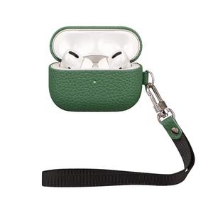 Nouveau support de porte-clés amovible de conception de trou de charge d'origine couverture personnalisée Earpods pleine fleur luxe en cuir véritable pour étui <span class=keywords><strong>Airpods</strong></span> - Product Image 2