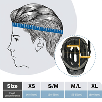 Casque de vélo avec feu arrière LED et visière, en PC et EPS moulé en interne, 18 ouvertures d'aération, réglable, CE EN1078, pour VTT et utilisation nocturne
