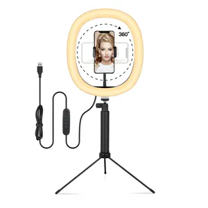 Led Ring Light With Stand And Phone Holder 2600K-6000K Dimmable Selfie Ringlight For Youtube Video Live Streaming Led Fill Light