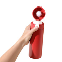 Vaso Térmico Mini de Acero Inoxidable 304 con Tapa Pop-up de Doble Capa al Vacío, Grabado/Impresión Personalizada, Vaso de Agua para Negocios