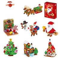 Juguetes de construcción de ABS de diseño personalizado, bloques de construcción modernos DIY, figuras educativas de regalo de Navidad para niños de 5 a 7 años empaquetados