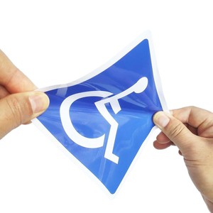 <b>Car</b> Vinyl Sticker Disability Symbol Blue Rectangle Self Adhesive Digital Printing Gloss Lamination <b>Car</b> Window Body <b>Decal</b> - Product Image 5