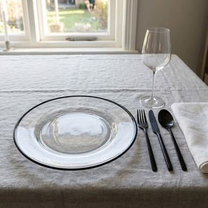 Assiette à fruits transparente en plastique écologique de style européen moderne et luxueux, avec motif végétal et bord doré - Product Image 2