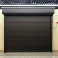 Puerta enrollable moderna cortavientos de aluminio con botón automático, personalizada, rápida, para garaje, industrial, villa, sótano