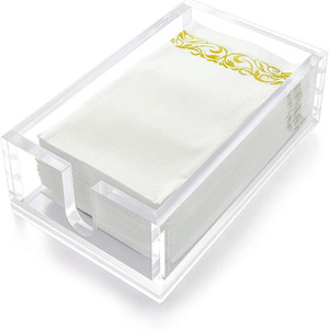 Thicken Clear Acrylic <strong>PaperTowel</strong> Dispenser Cocktail and Guest Napkin Holders for kitchen Table 9 Inc - Product Image 2