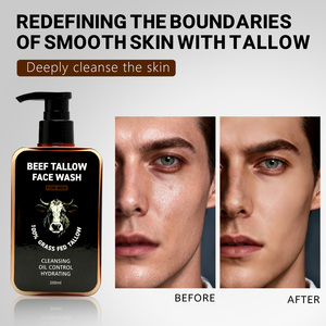 <span class=keywords><strong>Nettoyant</strong></span> <span class=keywords><strong>Visage</strong></span> au Suif de Bœuf pour Hommes Marque Blanche – Nettoyage Profond, Équilibre Sébum, Hydratant, Élimination Douce des Impuretés, Logo Personnalisé, Faible MOQ 100 - Product Image 3