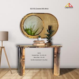 Miroir à cadre S S PVD de haute qualité avec bords modernes et finition durable, idéal pour les intérieurs de maison contemporains - Product Image 5