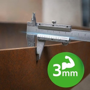 Brasero rond en acier Corten de 120 cm pour bois, avec drain d'eau résistant aux intempéries, design autoportant et portable pour l'extérieur - Product Image 6